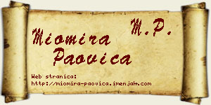 Miomira Paovica vizit kartica